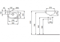 Рукомойник Ideal Standard Ecco W407501 (35 см)
