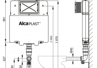 Смывной бачок скрытого монтажа AlcaPlast Basicmodul Slim A1112