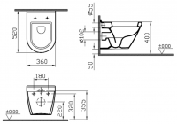 Унитаз подвесной VitrA S50 5318B003 (52 см)