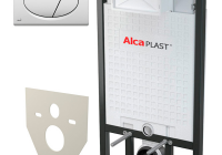 Система инсталляции 4 в 1 AlcaPlast Sadromodul A101/1200 кнопка смыва белая