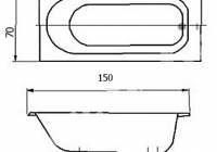 Чугунная ванна Tivoli Continental 1 150х70 с ножками
